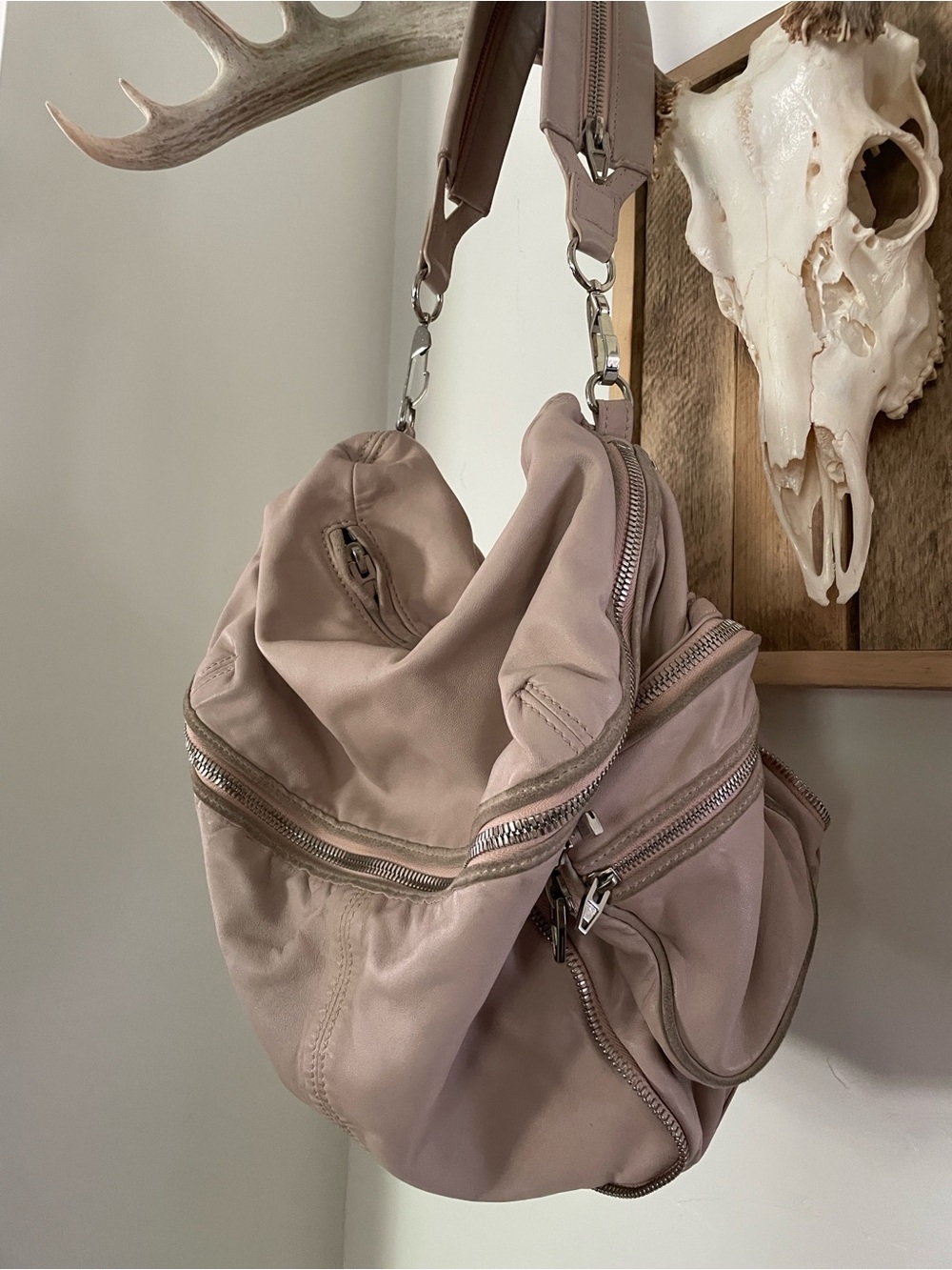 Alexander Wang Jane Dusty Pink Leather Shoulder Bag
